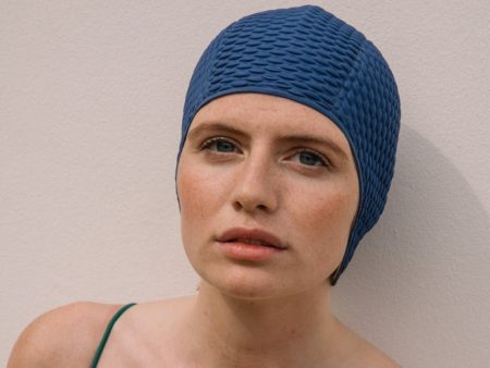 Retro navy swimming cap - KORES Online Hot Sale