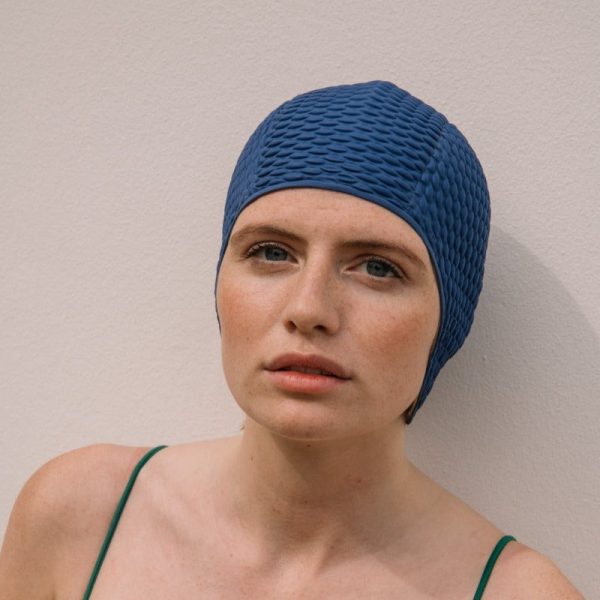 Retro navy swimming cap - KORES Online Hot Sale