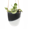 Two Tone Black and White Hanging Planter For Sale