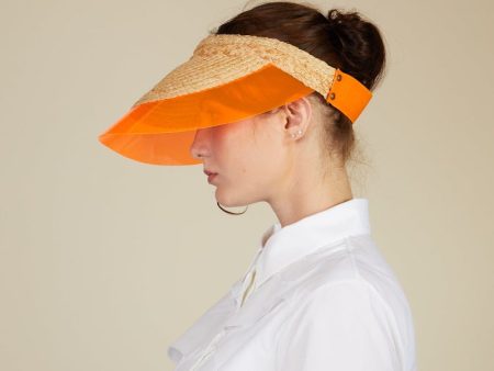 Orange billiard visor - LOLA HATS Discount