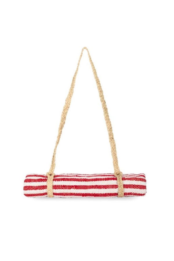 Beach mat Nosy striped red - THE NICE FLEET Online Sale