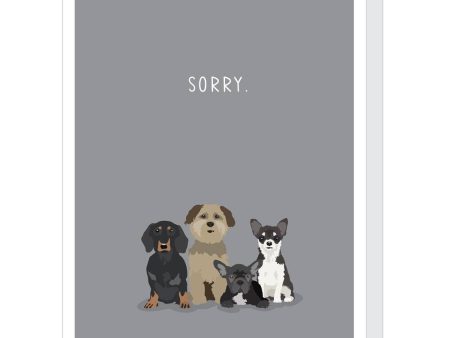 Sorry Dogs Pet Sympathy Card Fashion