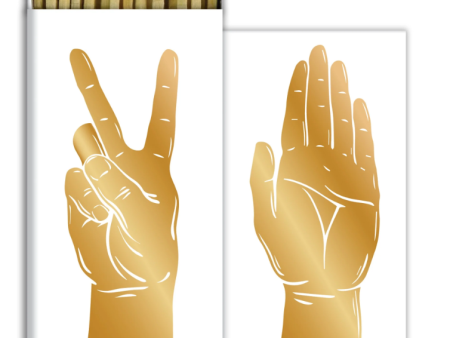 Gold Peace Sign Matches For Discount