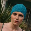 Turquoise retro swimming cap - duck blue - KORES Online now