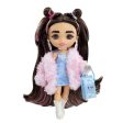 Barbie Extra Mini Doll With Pink Furry Jacket, Accessories And Doll Stand, 5.5-Inch Collectible Supply