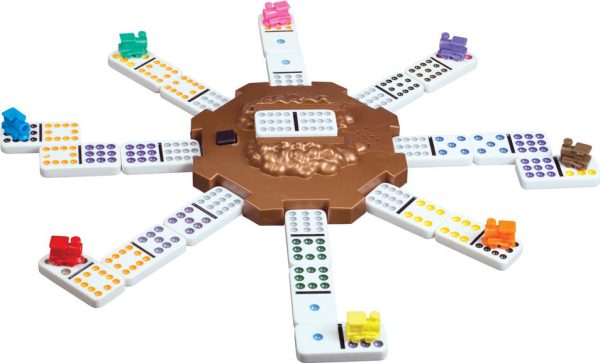 Mexican Train Double 12 Dominoes In Metal Carring Case on Sale