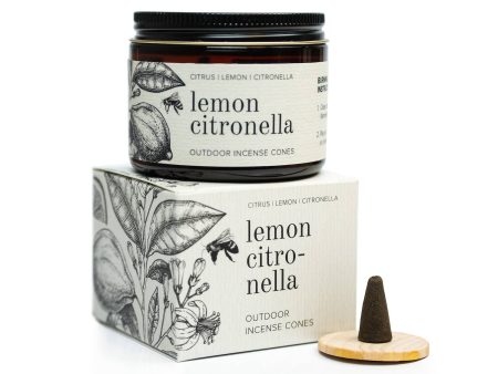 Lemon Citronella Outdoor Bug Repelling Incense Cones Discount