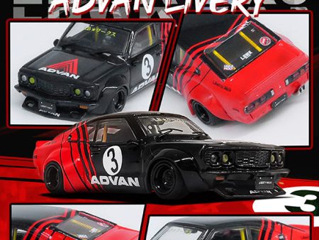 INNO64 1:64 Mazda RX-3 Savanna LBWK in Advan Livery Online Sale