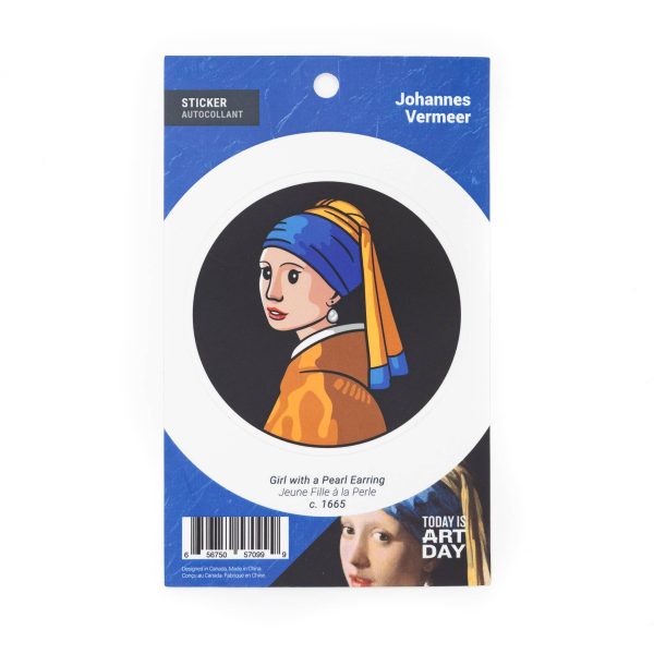 Today is Art Day - Sticker - Girl with Pearl Earring - Vermeer Online now