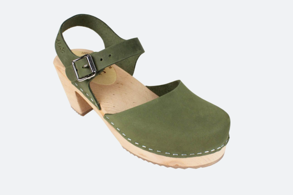 High Heel Strappy Swedish Clogs For Discount