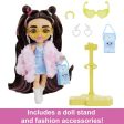 Barbie Extra Mini Doll With Pink Furry Jacket, Accessories And Doll Stand, 5.5-Inch Collectible Supply