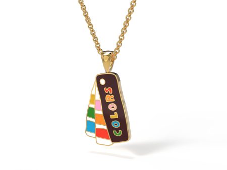 Yellow Owl Workshop - Color Swatch Book Pendant Necklace on Sale