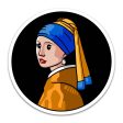 Today is Art Day - Sticker - Girl with Pearl Earring - Vermeer Online now