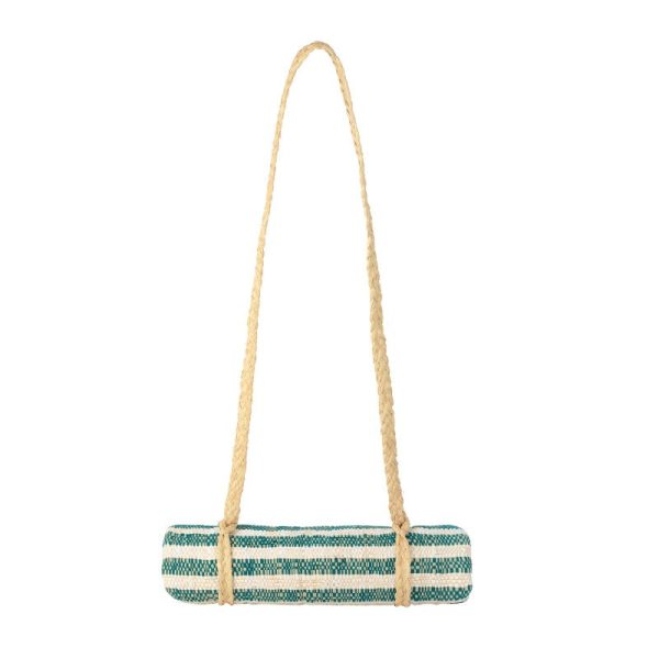 Beach mat Nosy striped green - THE NICE FLEET Sale