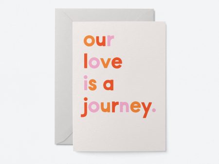 Our love is a journey card Online Sale