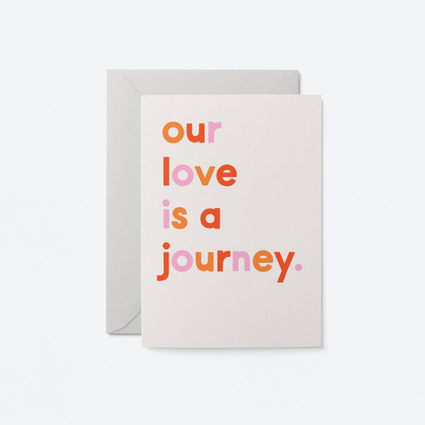 Our love is a journey card Online Sale