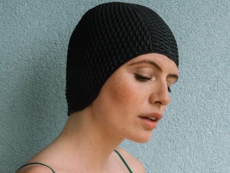 Black retro swimming cap - KORES Online