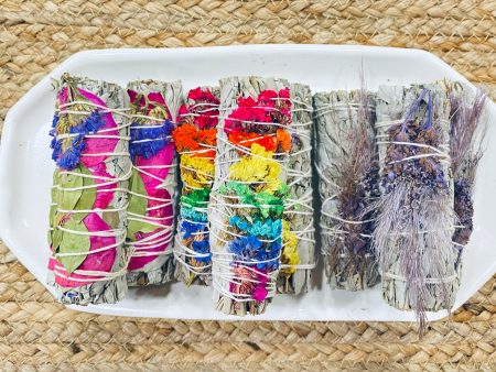 Floral Sage Smudge  Sticks Supply